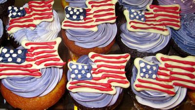 American flag cupcakes