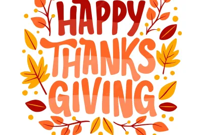 Happy thanksgiving lettering design 52683 27993
