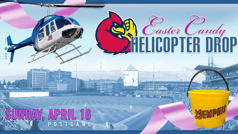 Helicopter Candy Drop at Autozone Park
