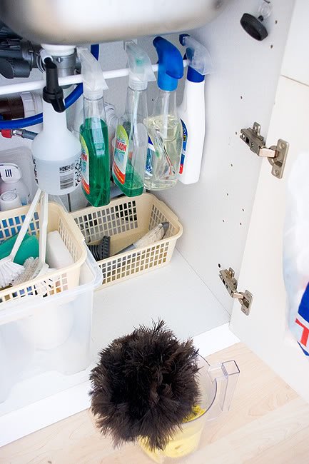 Create extra space with tension rods!