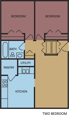 Two bedroom garden Floorplan